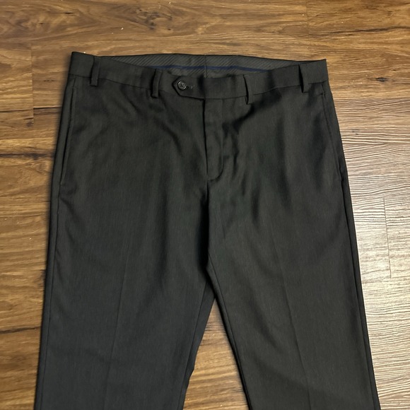 Lauren Ralph Lauren Dress Pants Men 36x30 Poly Blend Flat Front Gray - Picture 4 of 6